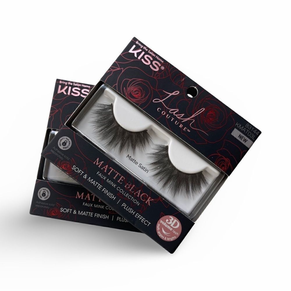 Kiss LASH COUTURE MATTE BLACK Two Sets NIB